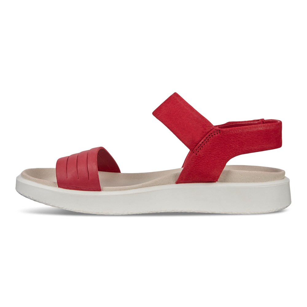 ECCO Womens Sandals Red - Flowt Flat - IEZ-680729